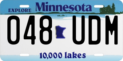 MN license plate 048UDM