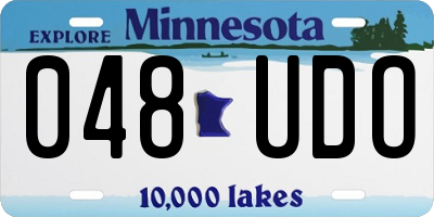 MN license plate 048UDO
