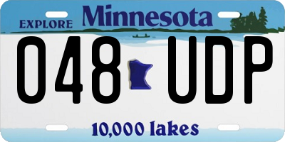 MN license plate 048UDP