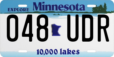 MN license plate 048UDR