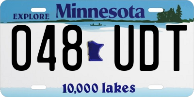 MN license plate 048UDT