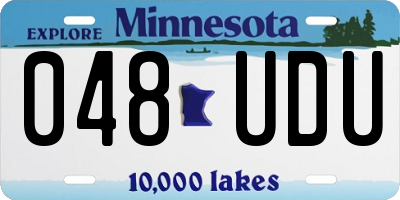 MN license plate 048UDU