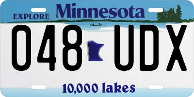 MN license plate 048UDX