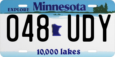 MN license plate 048UDY