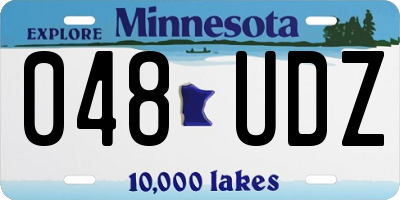 MN license plate 048UDZ