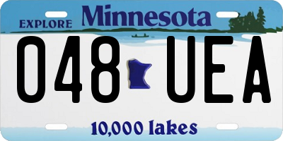 MN license plate 048UEA