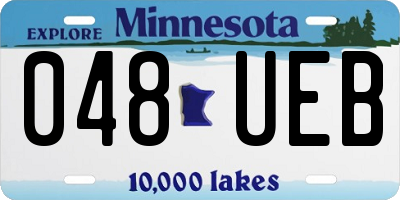 MN license plate 048UEB