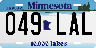 MN license plate 049LAL