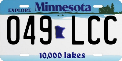 MN license plate 049LCC