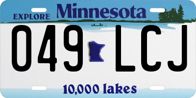 MN license plate 049LCJ