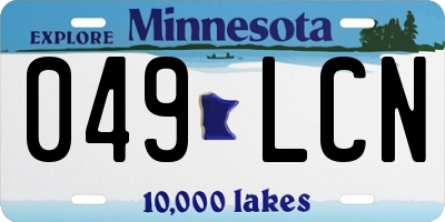 MN license plate 049LCN