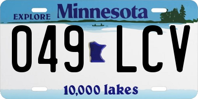 MN license plate 049LCV