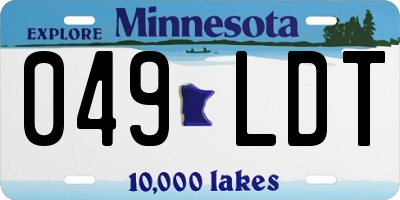 MN license plate 049LDT