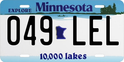 MN license plate 049LEL