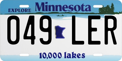 MN license plate 049LER