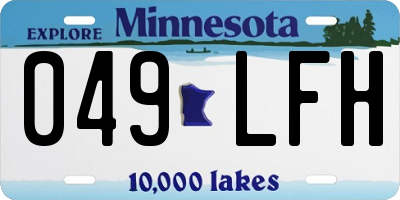 MN license plate 049LFH