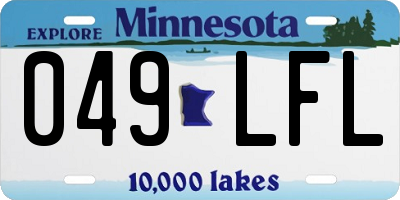 MN license plate 049LFL