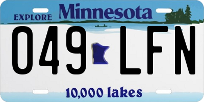 MN license plate 049LFN