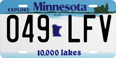 MN license plate 049LFV