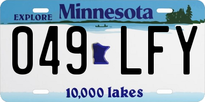 MN license plate 049LFY