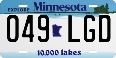 MN license plate 049LGD