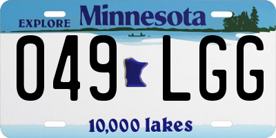 MN license plate 049LGG