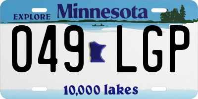 MN license plate 049LGP