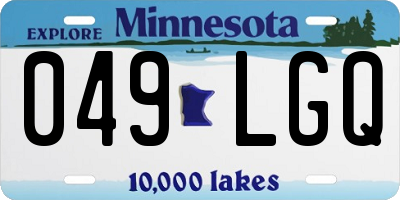 MN license plate 049LGQ