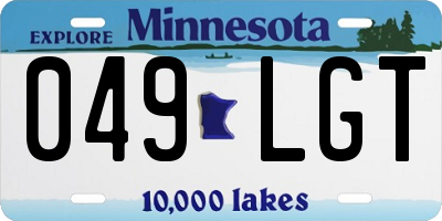 MN license plate 049LGT