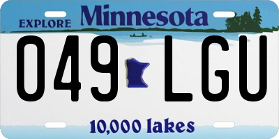 MN license plate 049LGU
