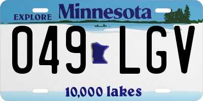 MN license plate 049LGV