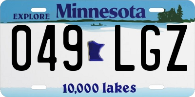 MN license plate 049LGZ