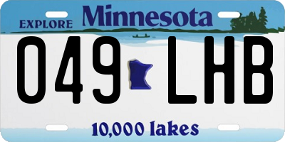 MN license plate 049LHB