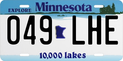 MN license plate 049LHE