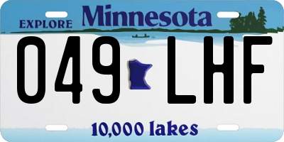 MN license plate 049LHF