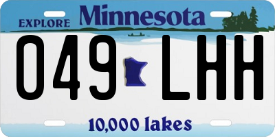 MN license plate 049LHH