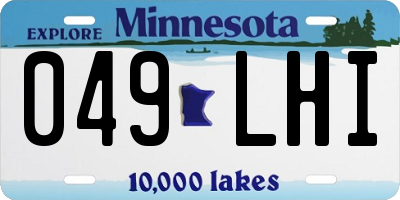 MN license plate 049LHI