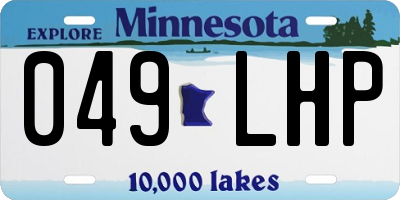 MN license plate 049LHP