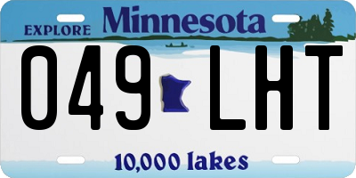 MN license plate 049LHT