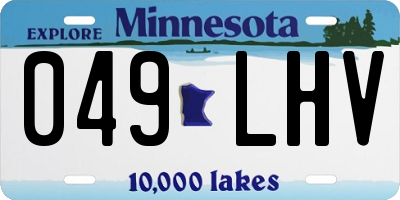 MN license plate 049LHV