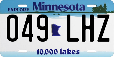 MN license plate 049LHZ