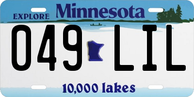 MN license plate 049LIL