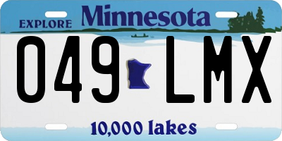 MN license plate 049LMX