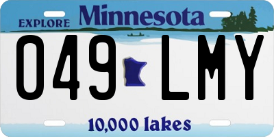 MN license plate 049LMY