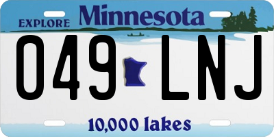 MN license plate 049LNJ