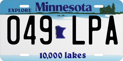 MN license plate 049LPA