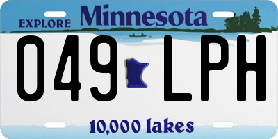 MN license plate 049LPH
