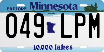 MN license plate 049LPM