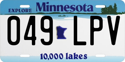 MN license plate 049LPV