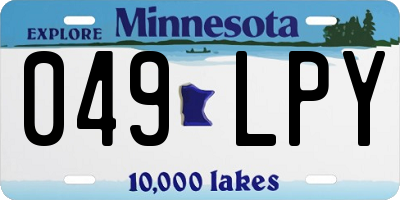 MN license plate 049LPY